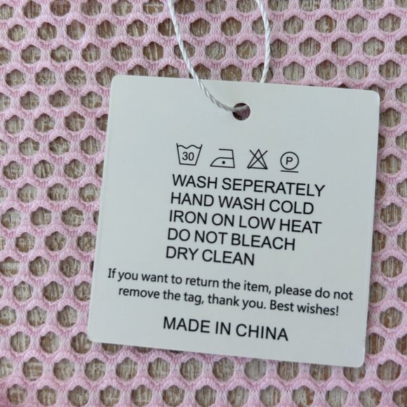 Sexycherry Pink Mesh Sleeveless Beach Cover-up Dress w/Bows Medium NWT - Picture 6 of 8